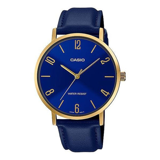 CASIO COLLECTION Mod. MINIMAL, LEATHER - BLUE