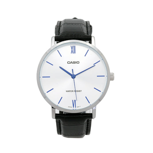 CASIO COLLECTION Mod. MINIMAL, LEATHER - BLACK Gent,READY STOCKED WATCHES,Wristwatch