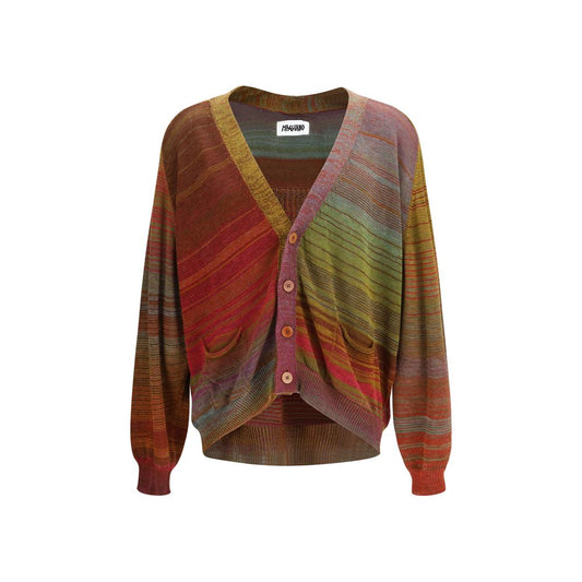 Magliano Multicolor Cotton Cardigan 1728,72470364320,Cardigans - Sweaters - Clothing,Clothing,M,Magliano,Men,Multicolor,New with tags,Sweaters - Clothing