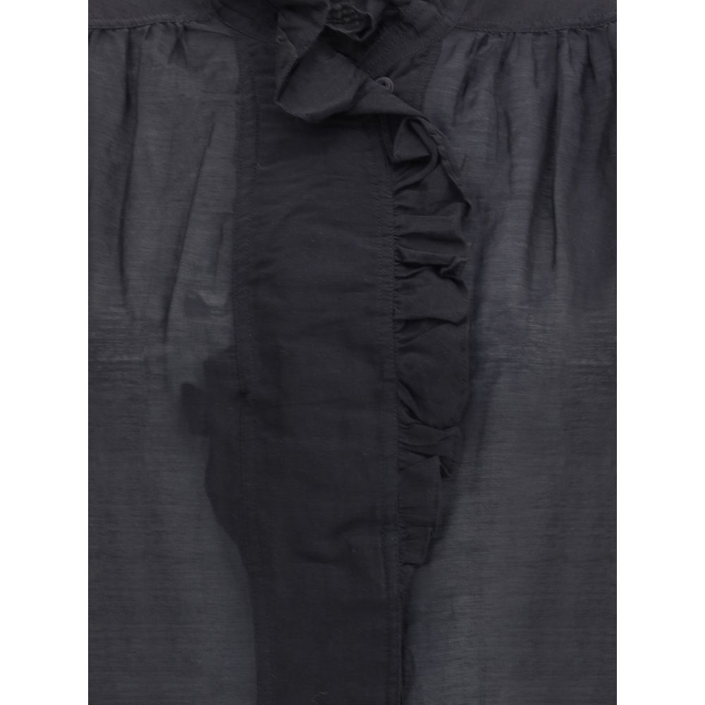 Marant Etoile Black Cotton Top Marant Etoile