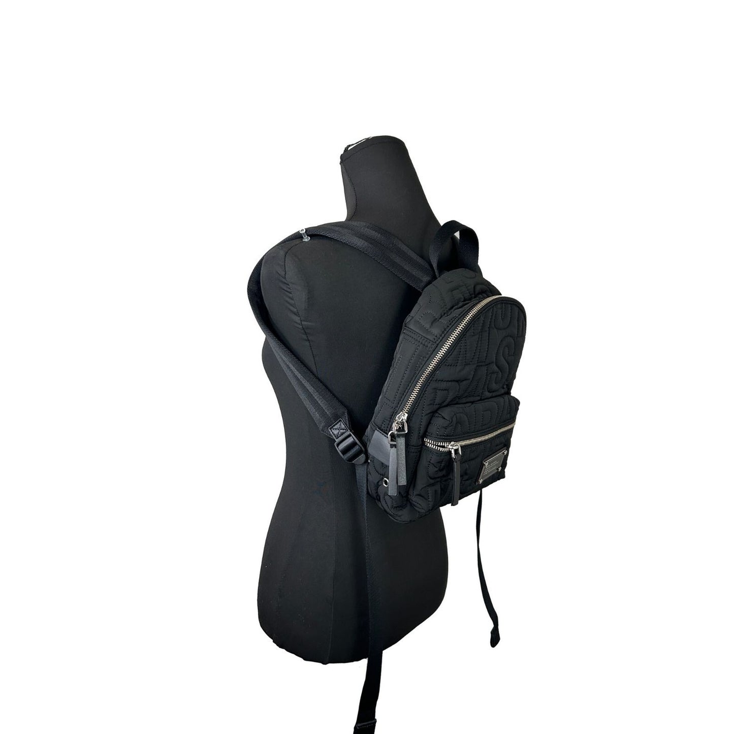 Marc Jacobs Small Black Quilted Backpack Bookbag