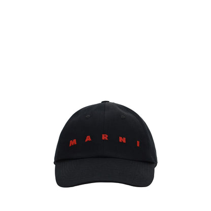 Marni Black Cotton Cap (Baseball Hat) Marni