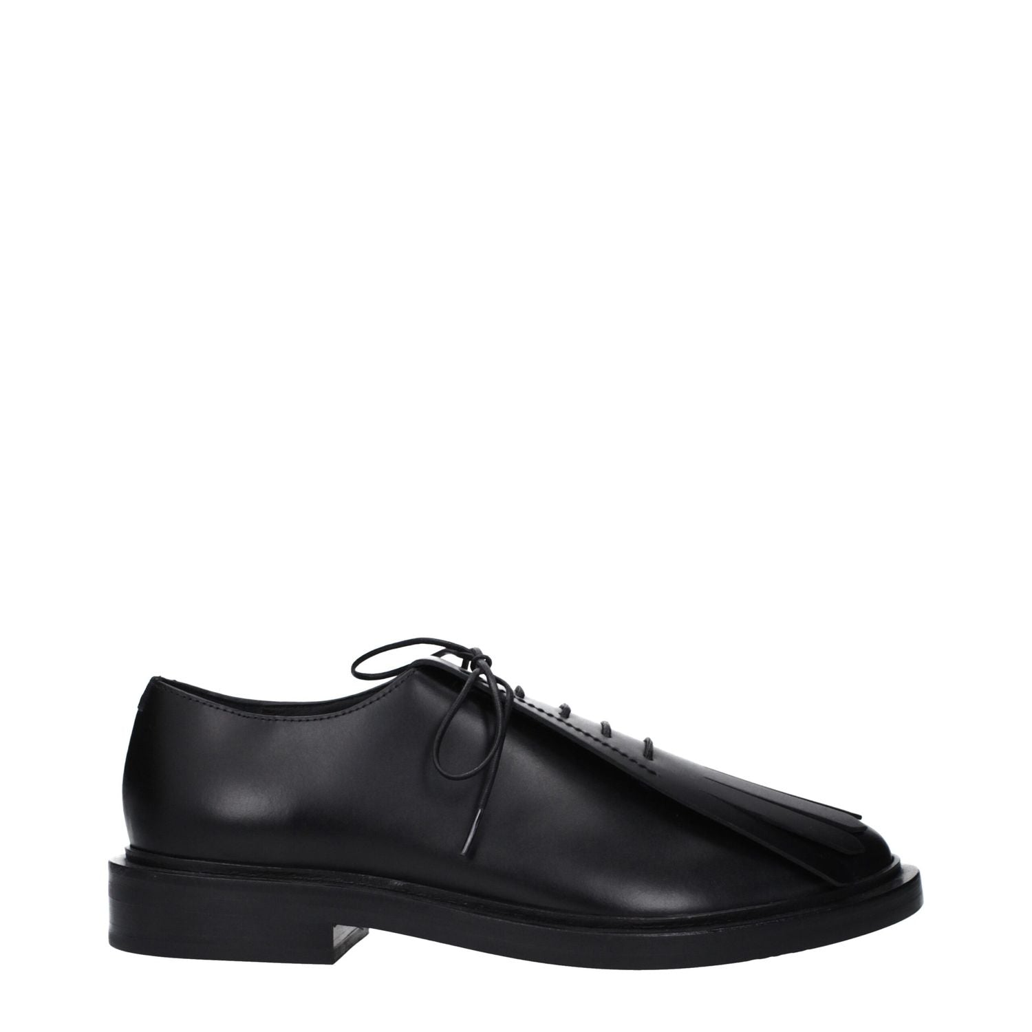 Max Mara Black Leather Oxfords And Derbies