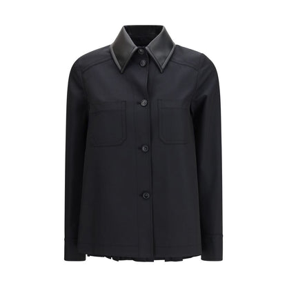 Max Mara Black Polyester Pattern Shirt