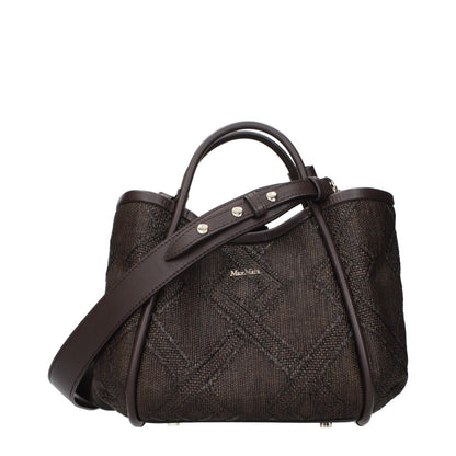 Max Mara Brown Raffia Handbag