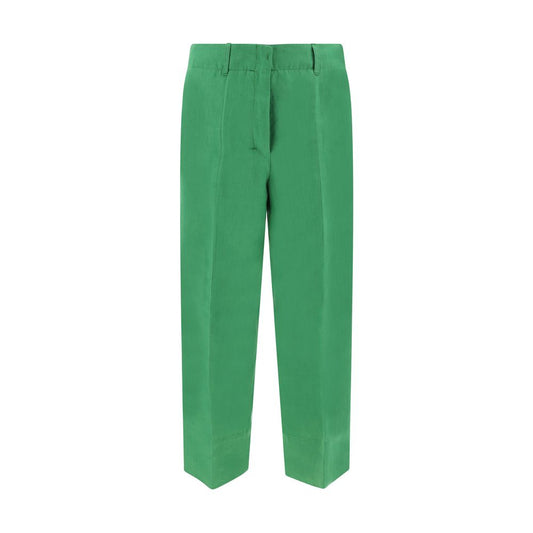 Max Mara Green Linen Casual Pants