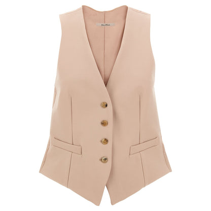 Max Mara Multicolor Acetate Sleeveless Jacket