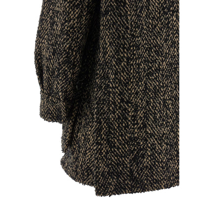 Max Mara Multicolor Virgin Wool Shell Jacket