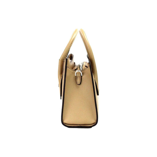 Michael Kors | Gabby Small Camel Faux Leather Top Zip Satchel Crossbody Bag| McRichard Designer Brands   