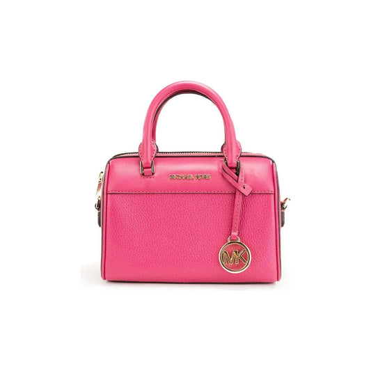Michael Kors | Travel XS Carmine Pink Leather Duffle Crossbody Handbag Purse| McRichard Designer Brands   