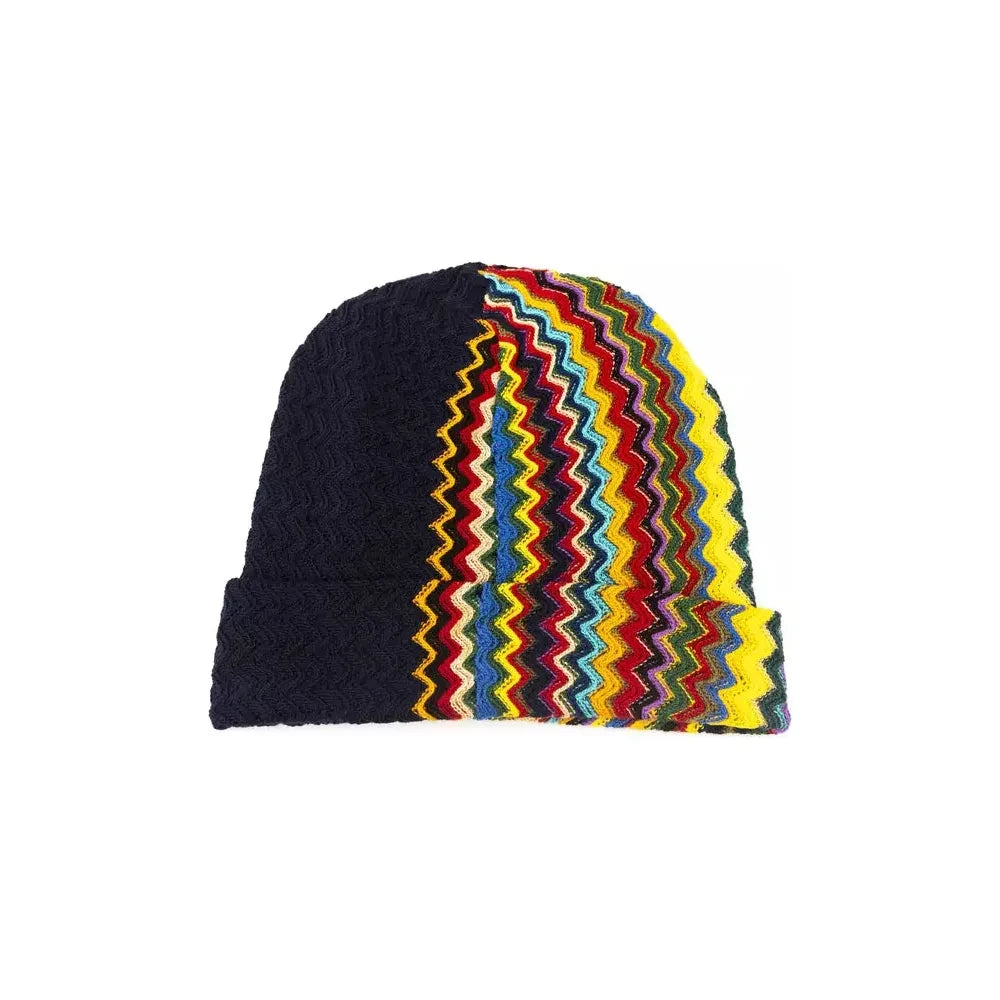 Missoni Multicolor Wool Men Hat 1728,67345744032,Accessories,Beanie - Hats - Accessories,Hats & Caps - Men - Accessories,Hats - Accessories,Men,Men - Accessories,Missoni,Multicolor,New with tags,UNI