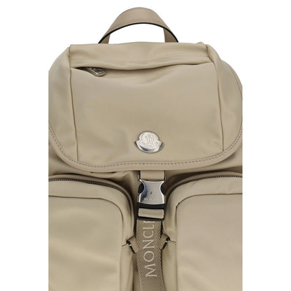 Moncler Beige Polyamide Backpack 1728,72470364320,Backpacks - Bags,Bags,Beige,Moncler,New with tags,Women