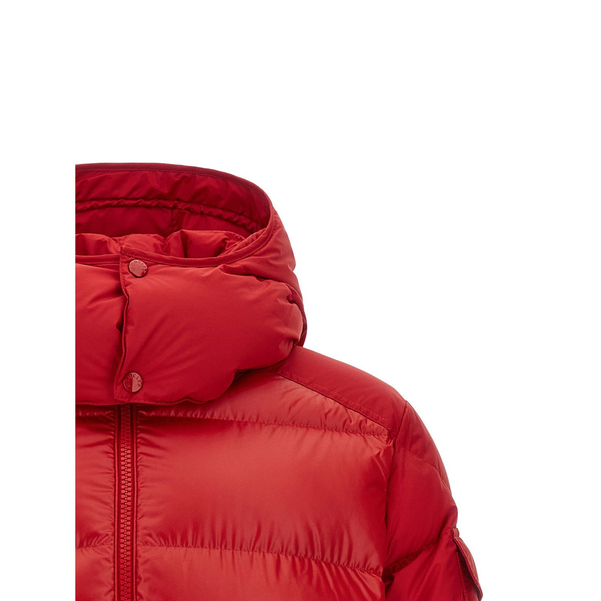 Moncler Red Polyester Full-Length Jacket