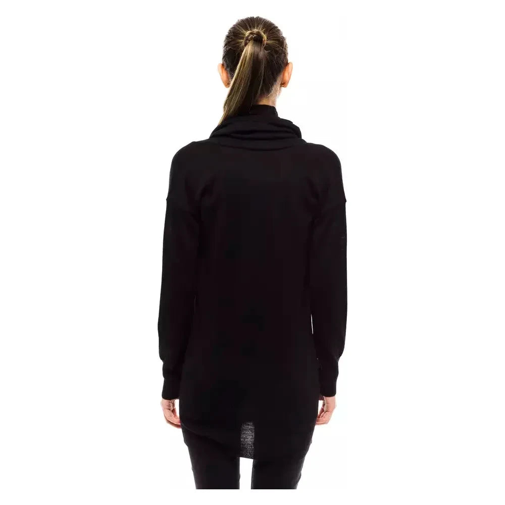 Montana Blu Black Wool Sweater 1728,67465543840,Black,Clothing,IT42|M,Montana Blu,New with tags,Sweaters - Clothing,Sweaters - Women - Clothing,Sweatshirts - Sweaters - Clothing,Women,Women - Clothing