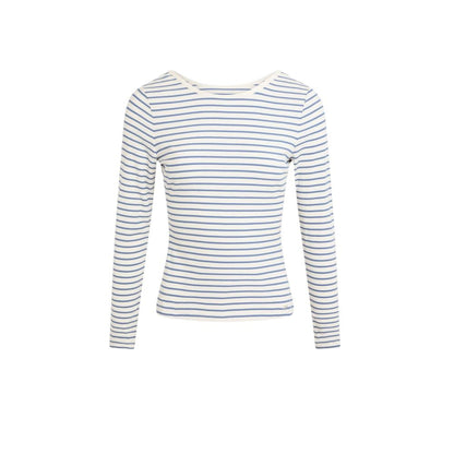 Morgan De Toi White Viscose Long Sleeve T-Shirt Morgan De Toi