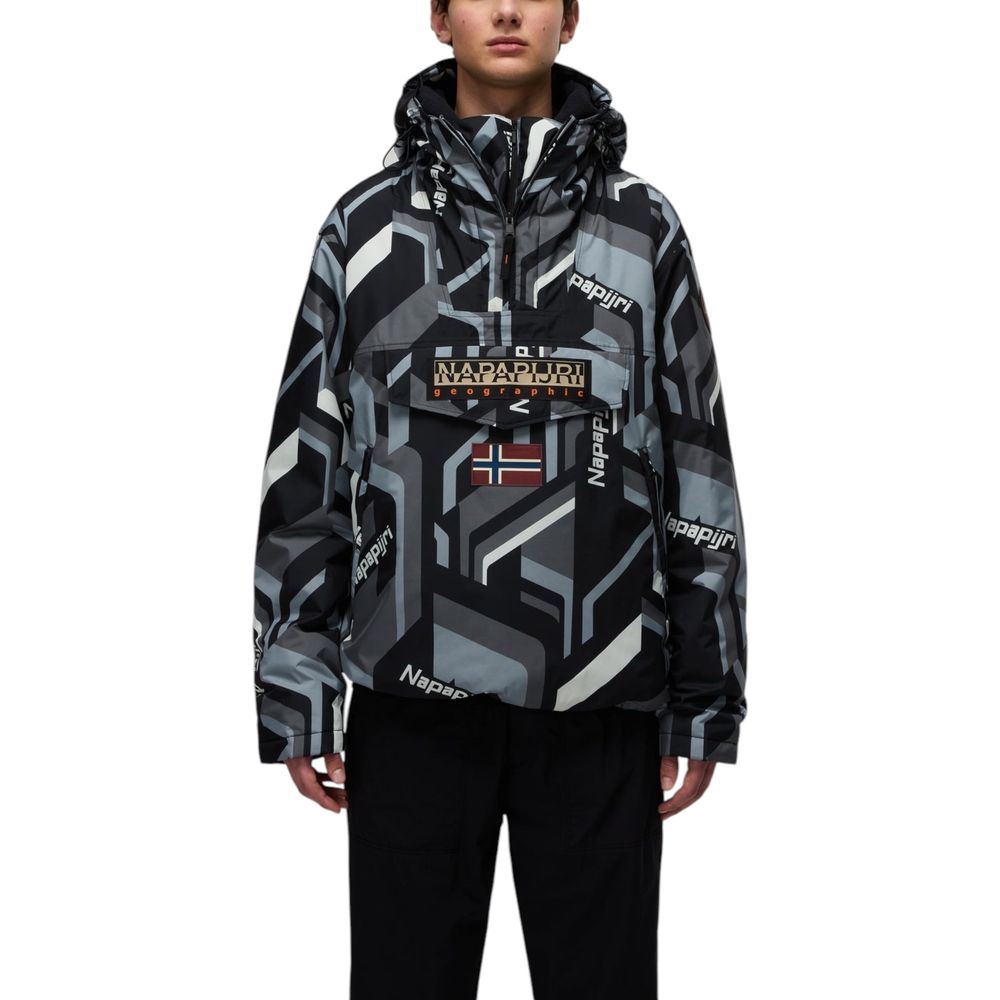 Napapijri Bicolor Recycled Polyester Shell Jacket 1728,71956299936,Bicolor,Clothing,IT42 | XS,Jackets & Coats - Clothing,Men,Napapijri,New with tags,Shell Jackets - Jackets & Coats - Clothing
