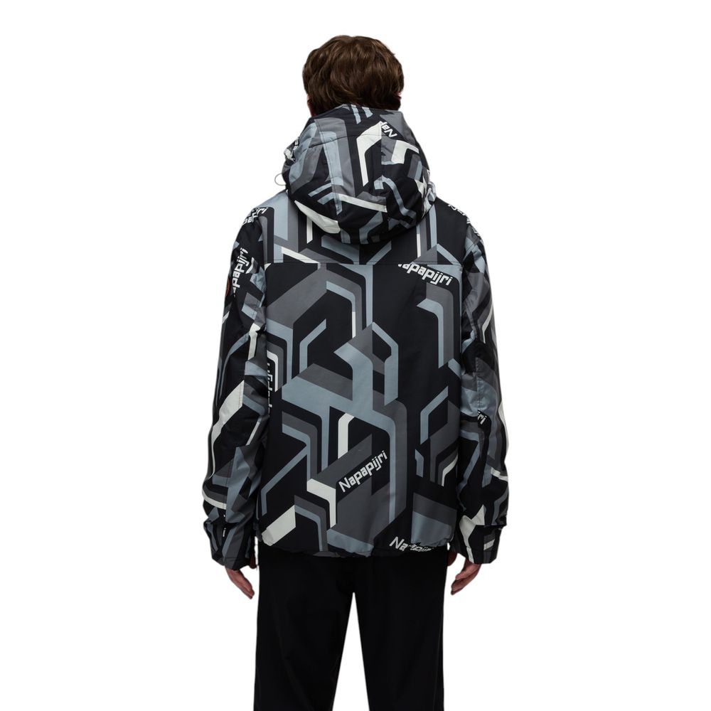 Napapijri Bicolor Recycled Polyester Shell Jacket 1728,71956299936,Bicolor,Clothing,IT42 | XS,Jackets & Coats - Clothing,Men,Napapijri,New with tags,Shell Jackets - Jackets & Coats - Clothing