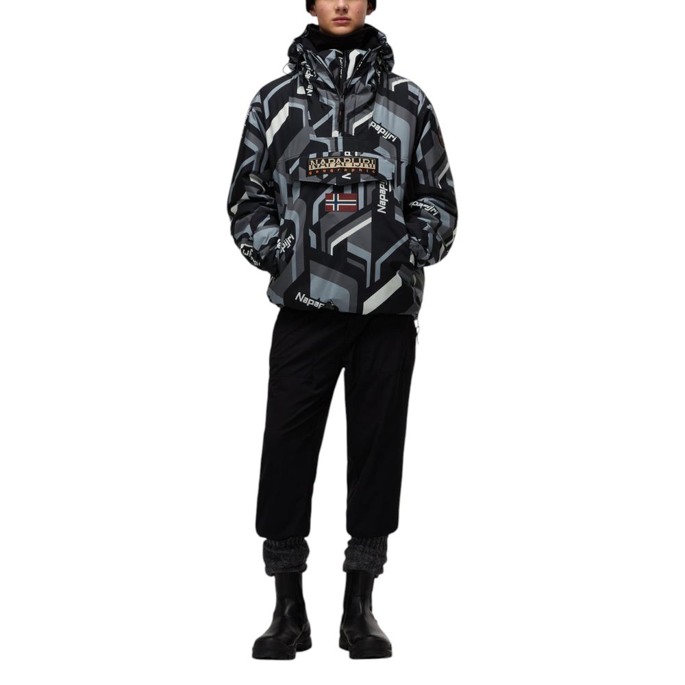Napapijri Bicolor Recycled Polyester Shell Jacket 1728,71956299936,Bicolor,Clothing,IT42 | XS,Jackets & Coats - Clothing,Men,Napapijri,New with tags,Shell Jackets - Jackets & Coats - Clothing