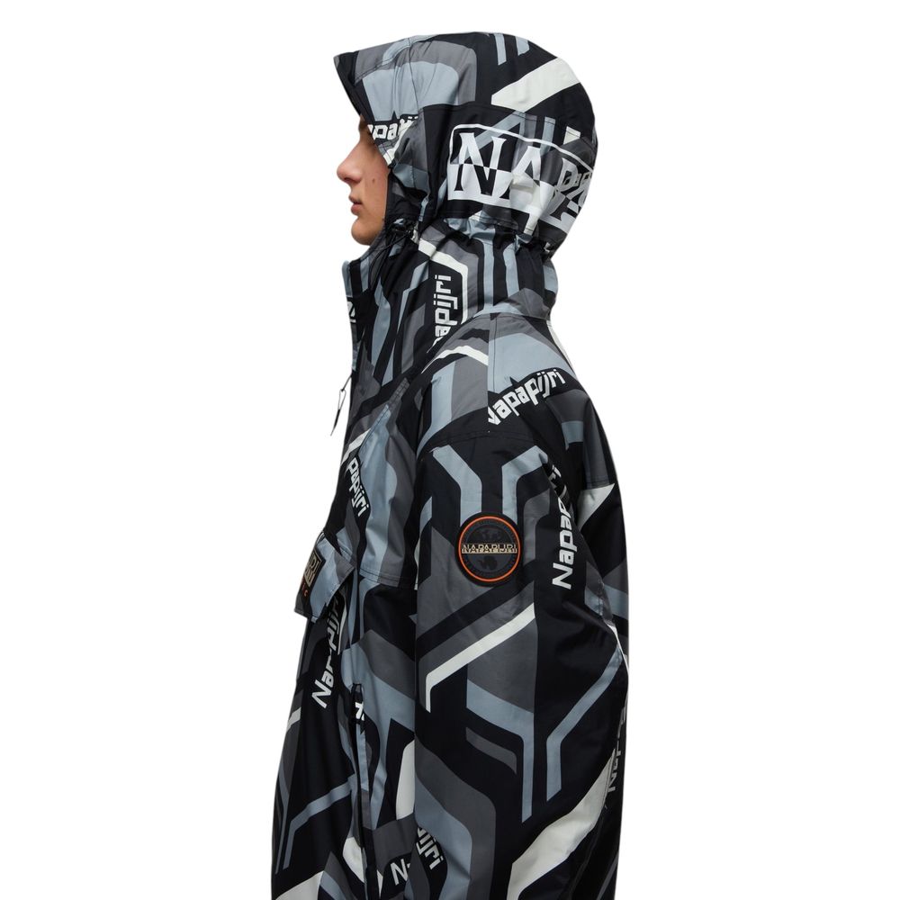 Napapijri Bicolor Recycled Polyester Shell Jacket 1728,71956299936,Bicolor,Clothing,IT42 | XS,Jackets & Coats - Clothing,Men,Napapijri,New with tags,Shell Jackets - Jackets & Coats - Clothing