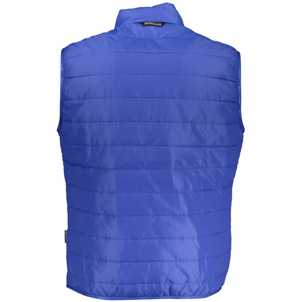 Napapijri Blue Polyester Men's Sleeveless Jacket