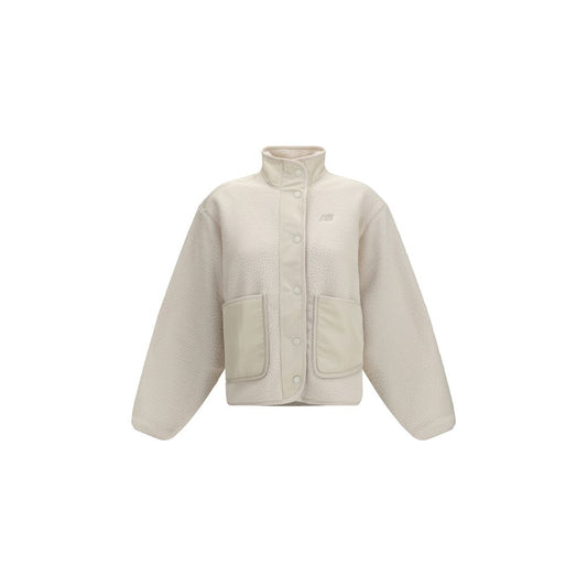 New Balance White Recycled Polyester Shell Jacket