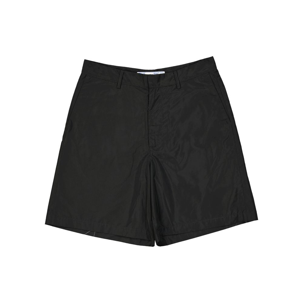 Off-White Black Polyester Short And Mini Shorts