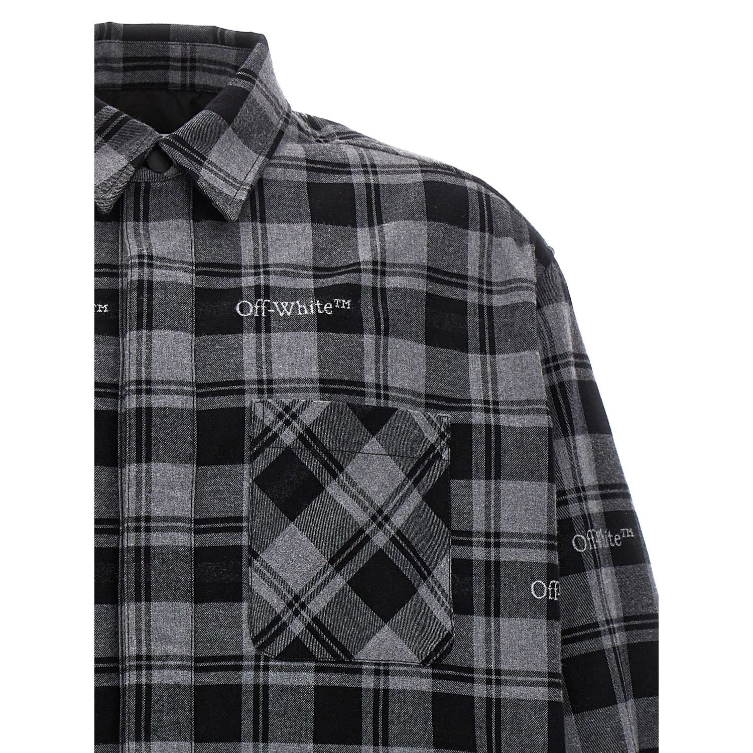 Off-White Gray Cotton Shell Jacket