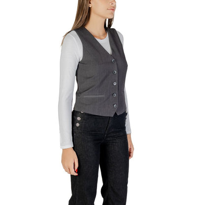 Only Gray Polyester Waistcoat 1728,34 | XXS,71956299936,Clothing,Gray,IT36|XXS,New with tags,Only,Suits & Blazers - Clothing,Waistcoats - Suits & Blazers - Clothing,Women