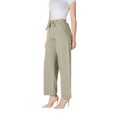 Only Green Cotton Casual Pants