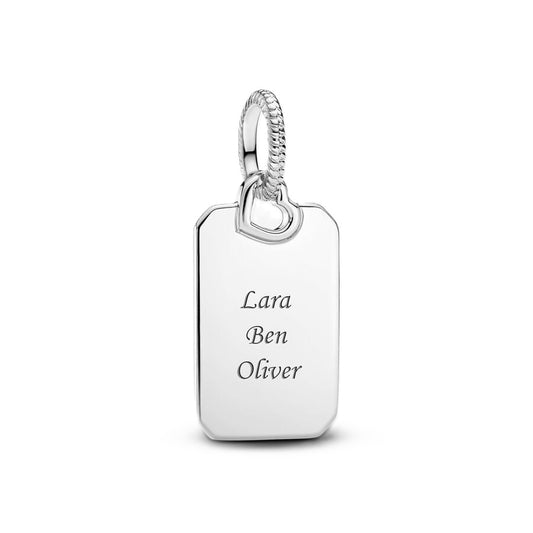 PANDORA CHARMS Mod. RECTANGULAR ENGRAVING CHARM