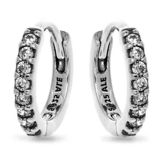 PANDORA JEWELRY Mod. SPARKLING DOUBLE HEART HOOP EARRINGS