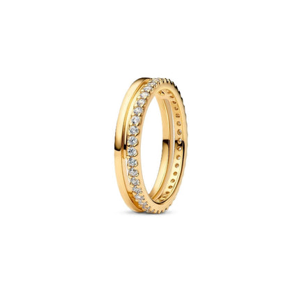 PANDORA JEWELRY Mod. SQUARE SPARKLE HALO RING