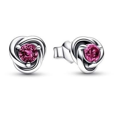 PANDORA Mod. OCTOBER BIRTHSTONE ETERNITY CIRCLE STUD EARRINGS