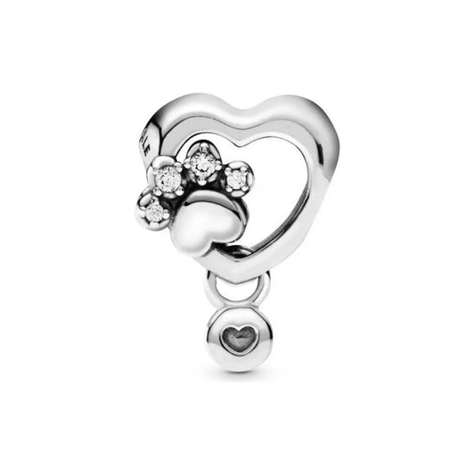PANDORA PANDORA JEWELRY Mod. SPARKLING PAW PRINT & HEART DESIGNER FASHION JEWELLERY pandora-jewelry-mod-sparkling-paw-print-heart-1