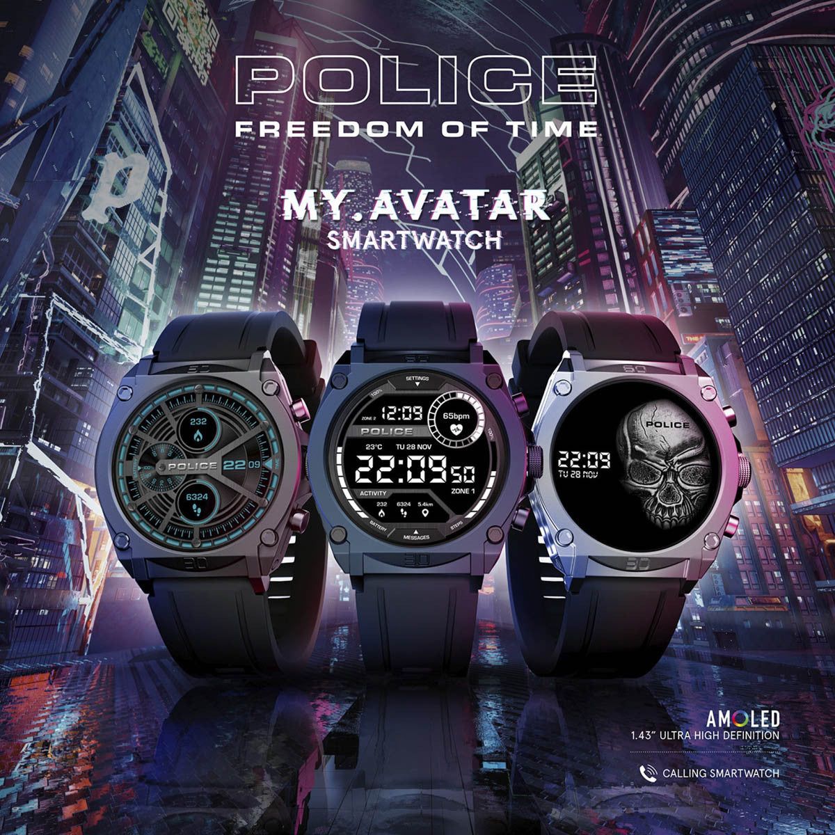 POLICE SMARTWATCH WATCHES Mod. PEIUN0000102-1