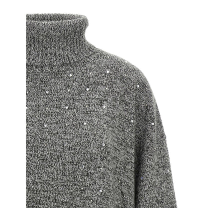 PINKO Gray Polyester Cardigan