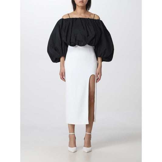 PINKO White Polyester Midi Skirt