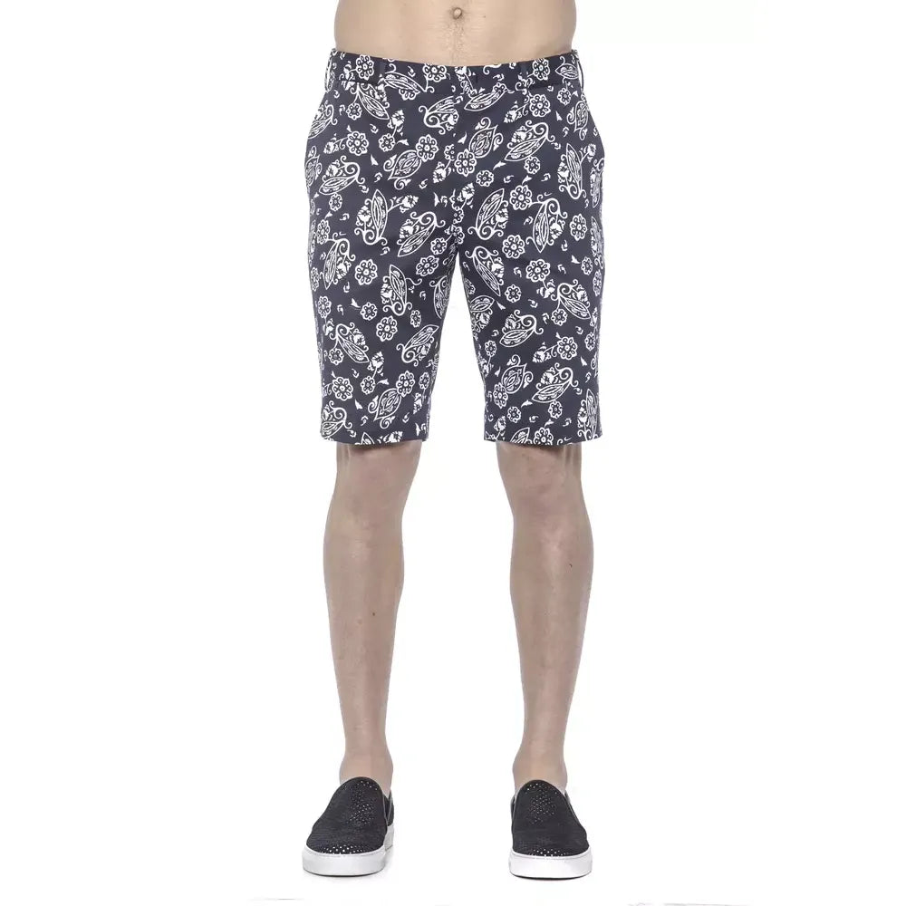 PT Torino Blue Cotton Men's Bermuda Shorts