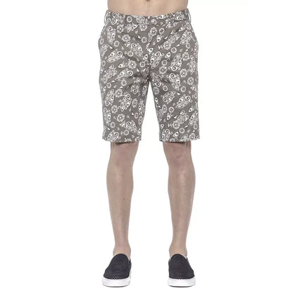 PT Torino Green Cotton Men Bermuda Short
