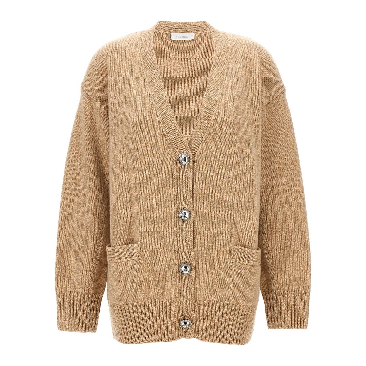 Paco Rabanne Beige Wool Cardigan