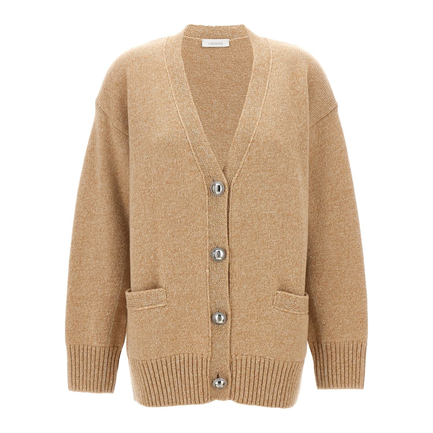 Paco Rabanne Beige Wool Cardigan