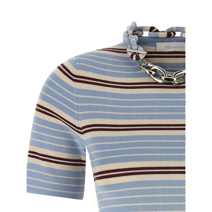 Paco Rabanne Blue Textile T-Shirt
