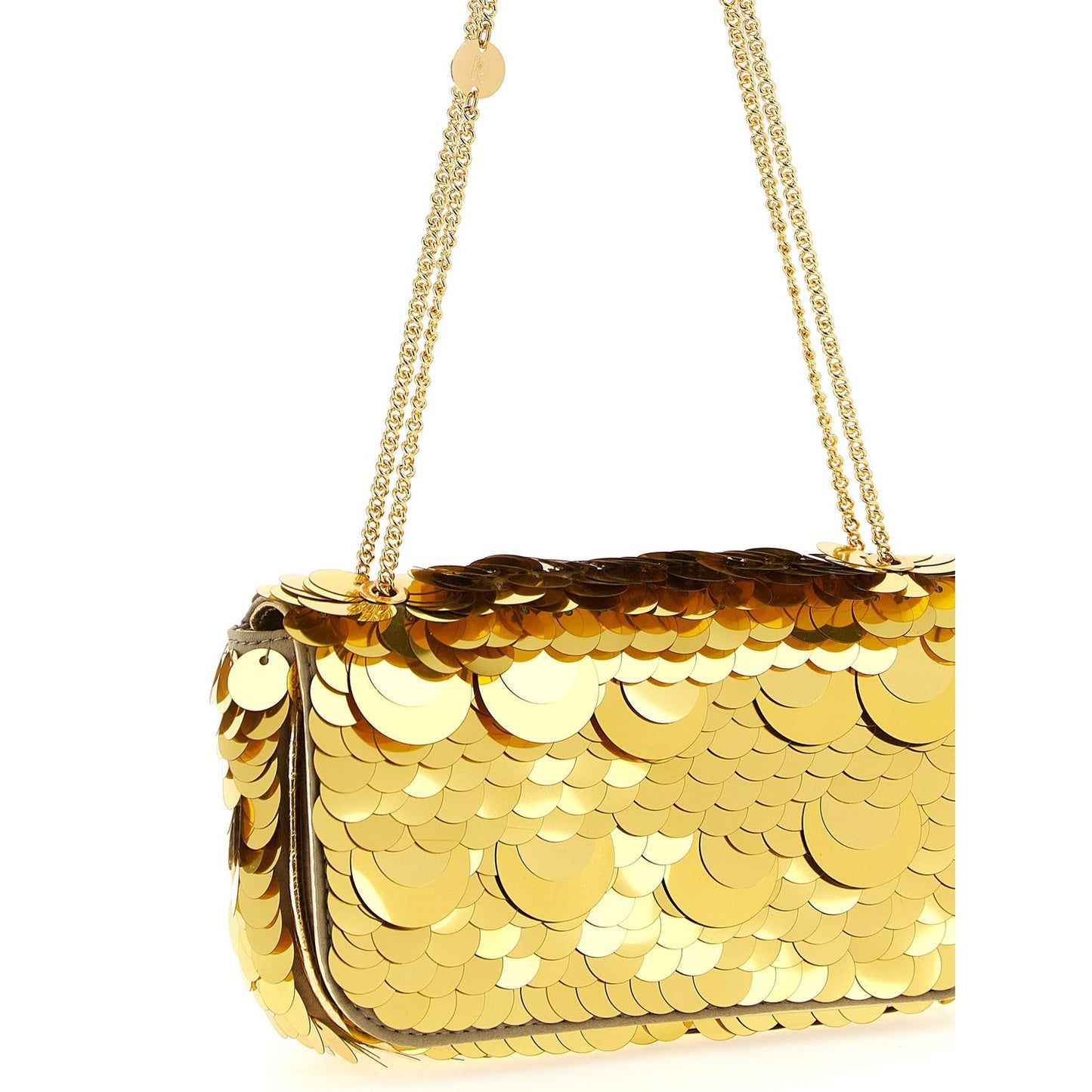 Paco Rabanne Gold Polyester Shoulder Bag
