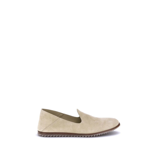 Pedro García Beige Calf Leather Bos Taurus Slip-On Loafers Pedro García