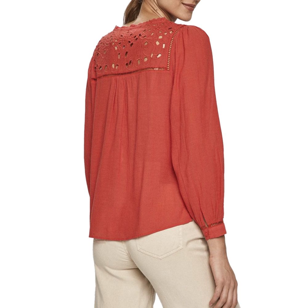 Pepe Jeans Red Viscose Blouse Pepe Jeans