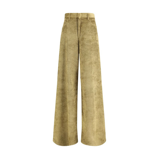 Petar Petrov Gold Cotton Casual Pants Petar Petrov
