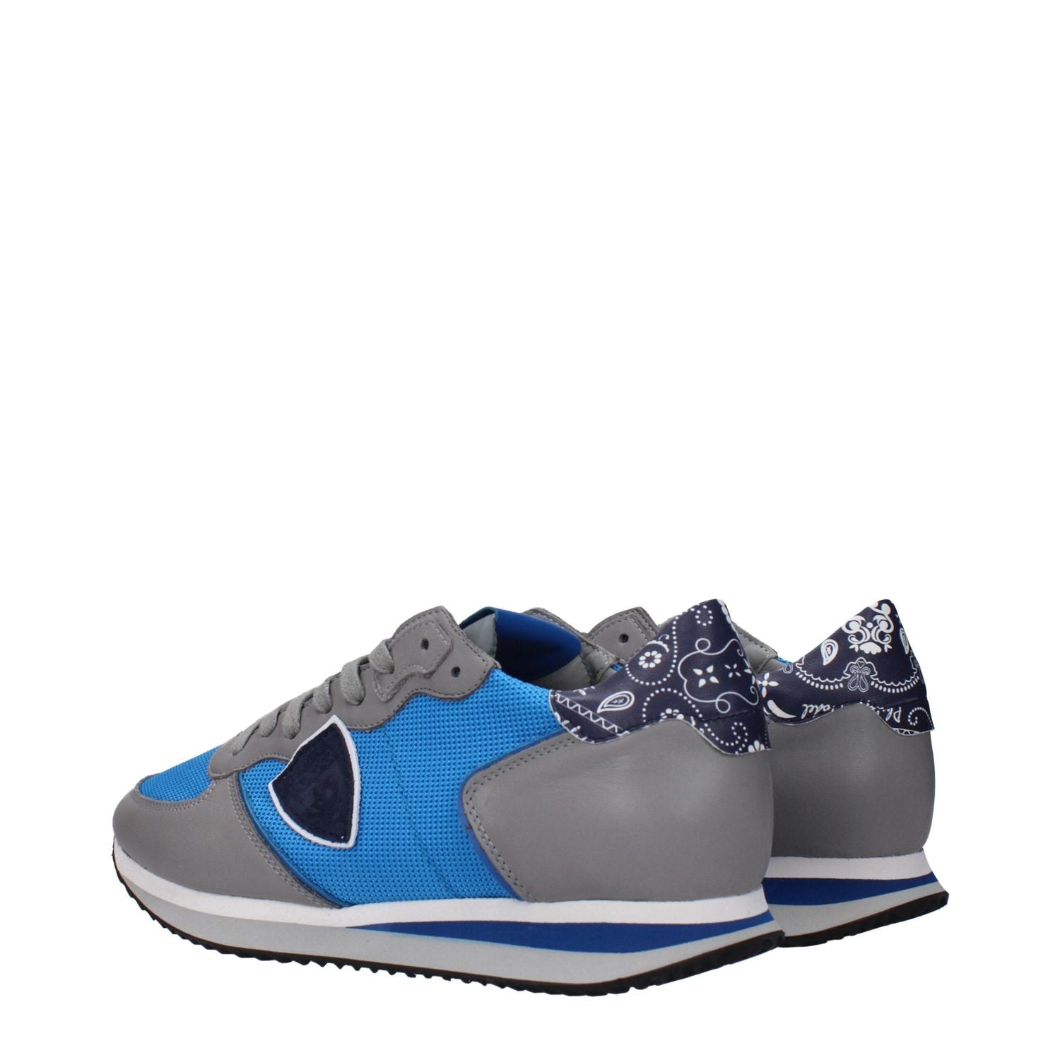 Philippe Model Blue Fabric Low Top Sneakers
