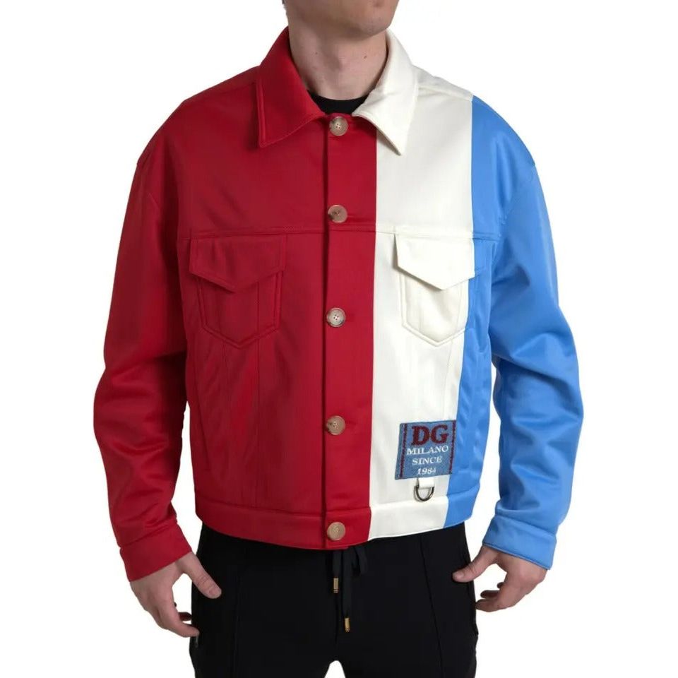 Multicolor Polyester Collar Short Jacket