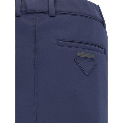Prada Blue Polyester Casual Pants Prada