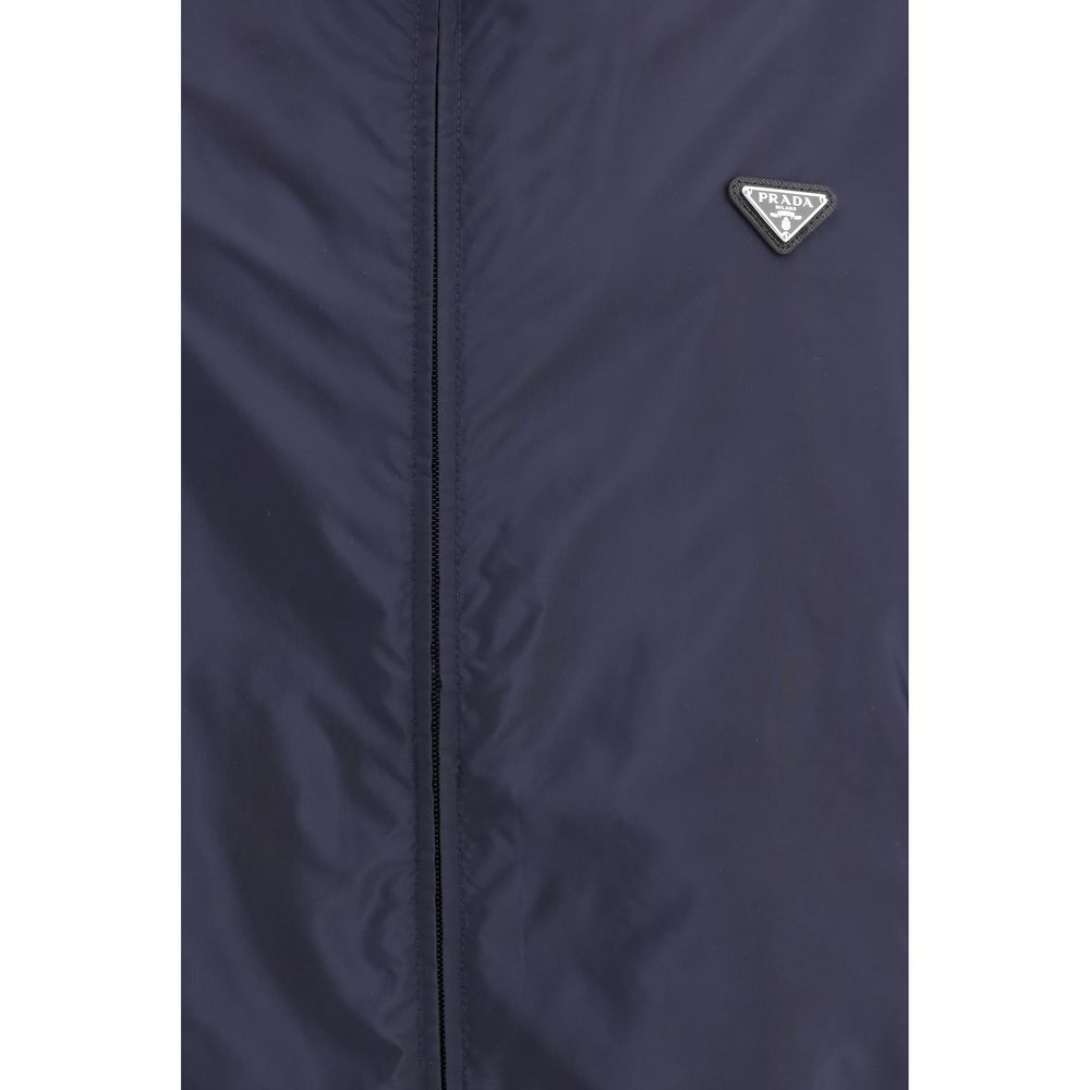 Prada Blue Recycled Polyamide Shell Jacket 1728,72470364320,Blue,Clothing,Jackets & Coats - Clothing,L,M,Men,New with tags,Prada,S,Shell Jackets - Jackets & Coats - Clothing,XL
